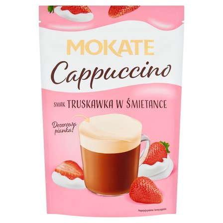 Mokate Cappuccino o smaku truskawki w śmietance 110 g (1)