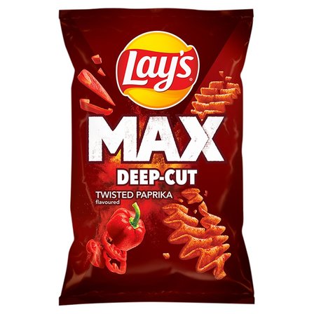 Lay's Max Deep-Cut Chipsy ziemniaczane o smaku papryki 120 g (1)