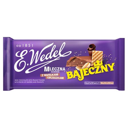 E. Wedel Bajeczny Czekolada mleczna nadziewana z wafelkami i orzeszkami 100 g (1)