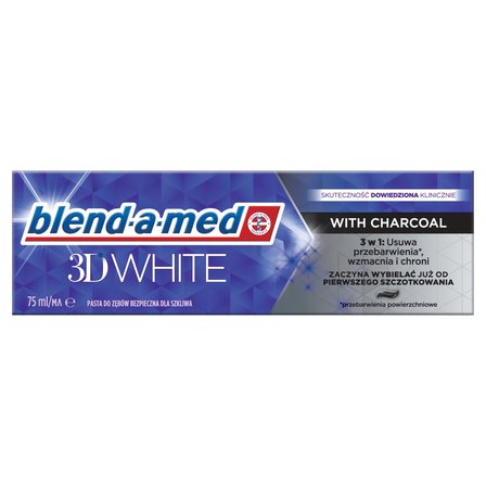 Blend-a-med 3D White Charcoal Pasta do zębów 75ml (1)