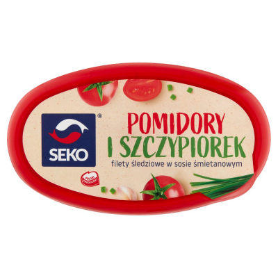 Seko Filety śledziowe w sosie śmietanowym pomidory i szczypiorek 250 g (1)