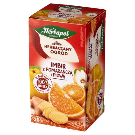 Herbapol Herbaciany Ogród Herbatka owocowo-ziołowa imbir z pomarańczą i pigwą 50 g (20 x 2,5 g) (2)