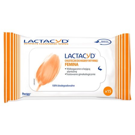 Lactacyd Femina Chusteczki do higieny intymnej 15 sztuk (1)