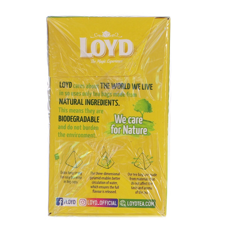 Loyd Herbata zielona aromatyzowana o smaku cytryny z trawą cytrynową 30 g (20 x 1,5 g) (5)