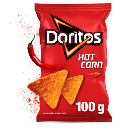 Doritos Hot Corn Chipsy kukurydziane o smaku ostrej papryki 100 g (2)