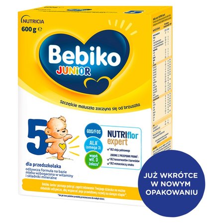 Bebiko Junior 5 Odżywcza formuła na bazie mleka dla przedszkolaka 600 g (2)