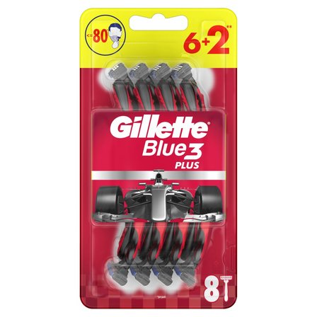 Gillette Blue3 Nitro Jednorazowa maszynka do golenia dla mężczyzn, 6+2 sztuki (1)