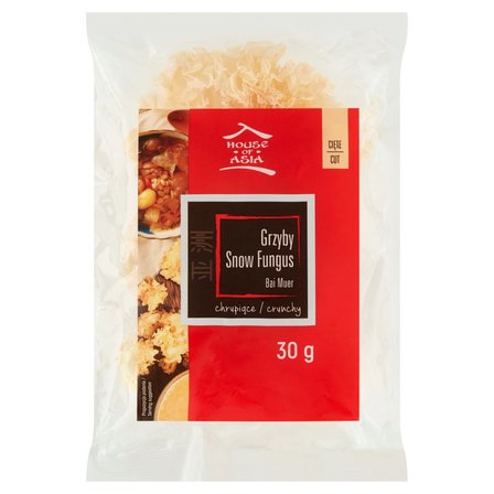 House of Asia Grzyby Snow Fungus Bai Muer cięte 30 g (1)