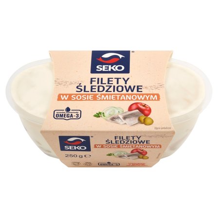 Seko Filety śledziowe w sosie śmietanowym 250 g (2)