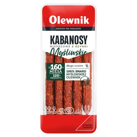 Olewnik Kabanosy wieprzowe z szynki myśliwskie 90 g (1)