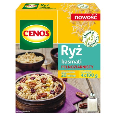 Cenos Ryż basmati pełnoziarnisty 400 g (4 x 100 g) (1)