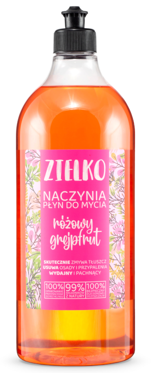 Zielko Naczynia Płyn do Mycia Różowy Grejpfrut 1l (1)