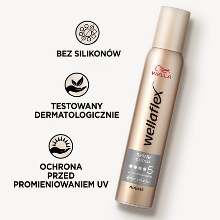 Wella Wellaflex Shiny Hold Pianka do włosów 200 ml (6)