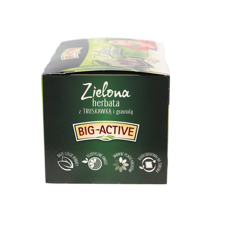 Big-Active Zielona herbata z truskawką i graviolą 30 g (20 x 1,5 g) (10)