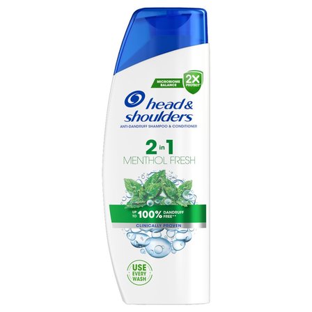 Head & Shoulders Menthol Fresh 2in1 Anti Dandruff Shampoo 330ml. Refreshing Menthol Scent (1)