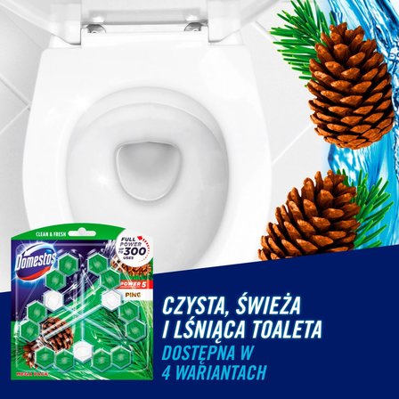 Domestos Power 5 Pine Kostka toaletowa 3 x 55 g (3)