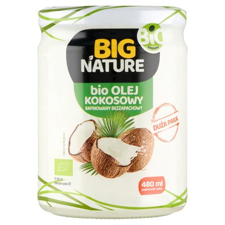 Big Nature Bio olej kokosowy rafinowany bezzapachowy 480 ml (1)