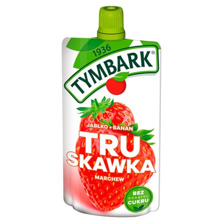 Tymbark Mus 100 % z owoców i marchwi truskawka jabłko banan marchew 120 g (2)