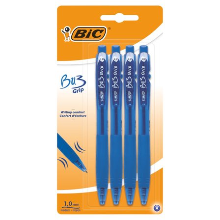 BiC Bu3 Grip Długopis automatyczny 4 sztuki (1)