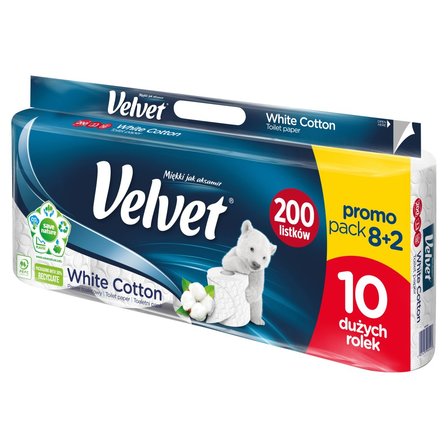 Velvet White Cotton Papier toaletowy 10 rolek (2)