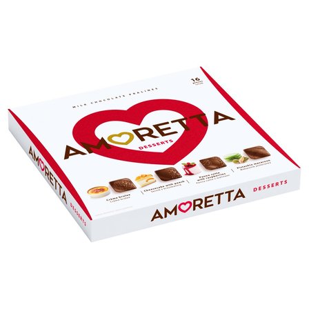 Amoretta Desserts Praliny w czekoladzie mlecznej w czterech smakach deserów 106 g (16 sztuk) (2)