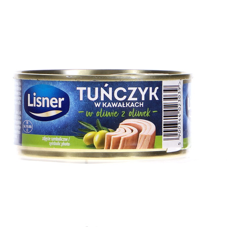 Lisner Tuńczyk w kawałkach w oliwie z oliwek 160 g (9)