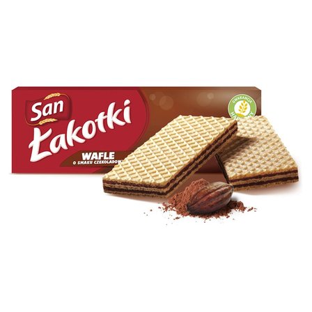 San Łakotki Wafle o smaku czekoladowym 146 g (2)