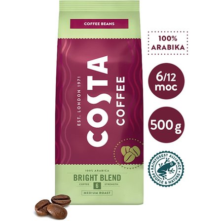 COSTA COFFEE Bright Blend Medium Roast Kawa ziarnista palona 500 g (7)