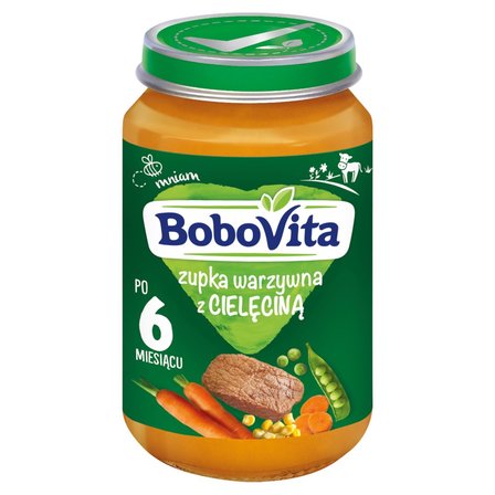 BoboVita Zupka warzywna z cielęciną po 6 miesiącu 190 g (1)