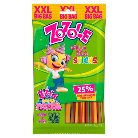 Zozole Hello Żelo Sticks Żelki o smaku owocowym 150 g (1)