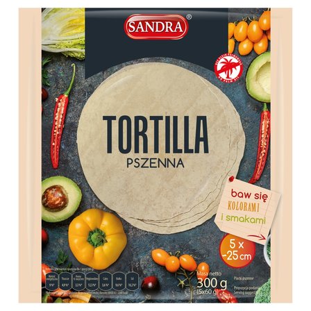 Sandra Tortilla pszenna 300 g (5 x 60 g) (1)