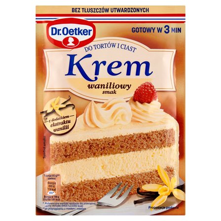 Dr. Oetker Krem do tortów i ciast waniliowy smak 105 g (1)