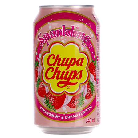 CHUPA CHUPS napój gazowany o smaku truskawkowo-śmietankowym 345ml (1)