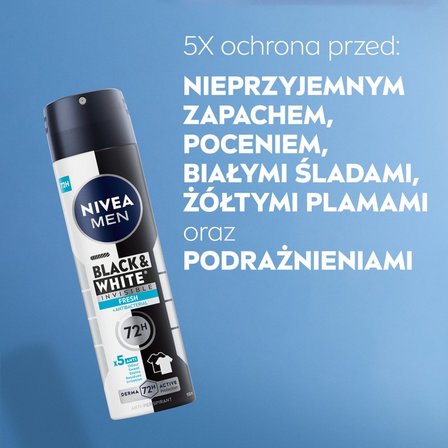 Nivea Black&White Invisible Fresh Antyperspirant Spray 150 ml (2)