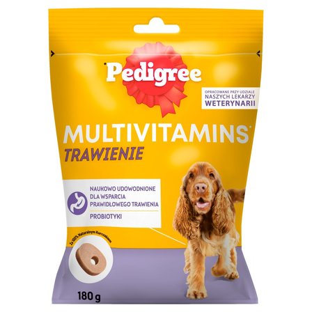 Pedigree Multivitamins Trawienie Karma uzupełniająca dla dorosłych psów z kurczakiem 180 g (1)