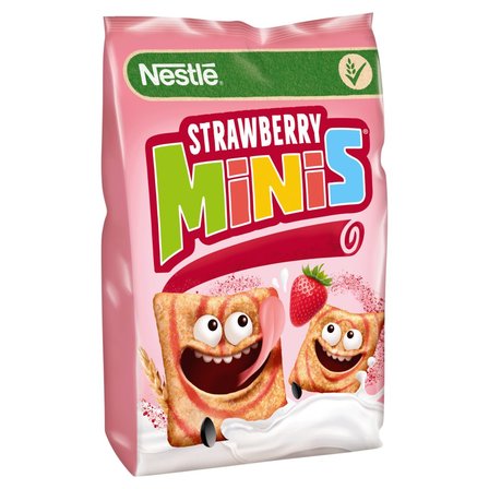 Nestlé Strawberry Minis Zbożowe kwadraciki o smaku truskawkowym 250 g (1)