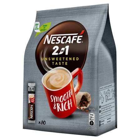 Nescafé 2in1 Unsweetened Taste Rozpuszczalny napój kawowy 80 g (10 x 8 g) (1)