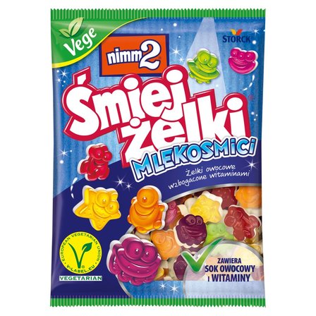 nimm2 Śmiejżelki Mlekosmici Żelki owocowe wzbogacone witaminami 90 g (1)