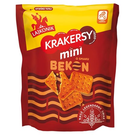 Lajkonik Krakersy mini o smaku bekon 100 g (1)