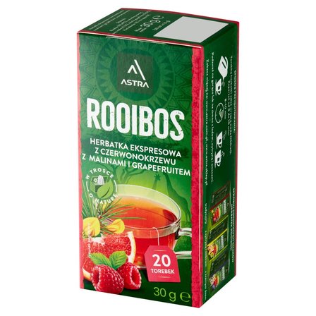 Astra Herbatka ekspresowa Rooibos z malinami i grapefruitem 30 g (20 x 1,5 g) (2)