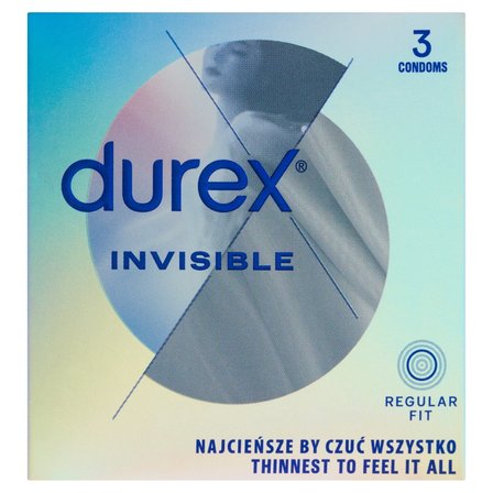 Durex Invisible Prezerwatywy 3 sztuki (1)