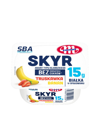 Mlekovita Super Body Active skyr. jogurt typu islandzkiego truskawka - banan 140g (1)