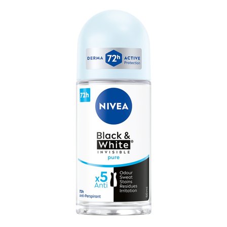 Nivea Black&White Invisible Pure Antyperspirant Roll ON 50 ml (1)