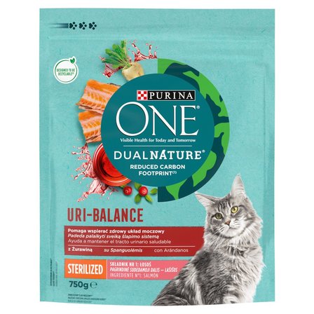 Purina One DualNature Uri-Balance Sterilized Karma dla dorosłych kotów łosoś 750 g (1)