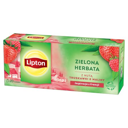 Lipton Zielona herbata z nutą truskawki & maliny 28 g (20 torebek) (2)