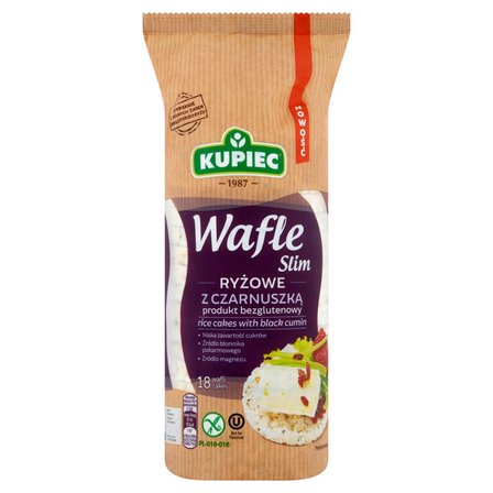 Kupiec Slim Wafle ryżowe z czarnuszką 90 g (18 sztuk) (1)