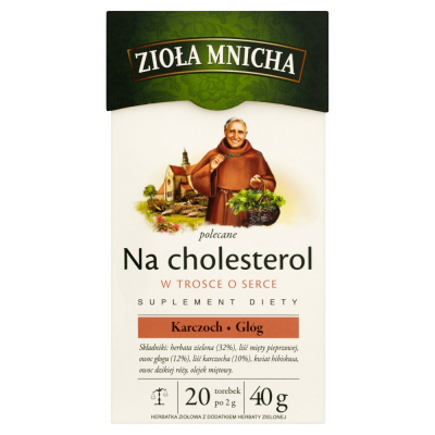 Big-Active Zioła Mnicha Na cholesterol Suplement diety Herbatka ziołowa 40 g (20 torebek) (2)