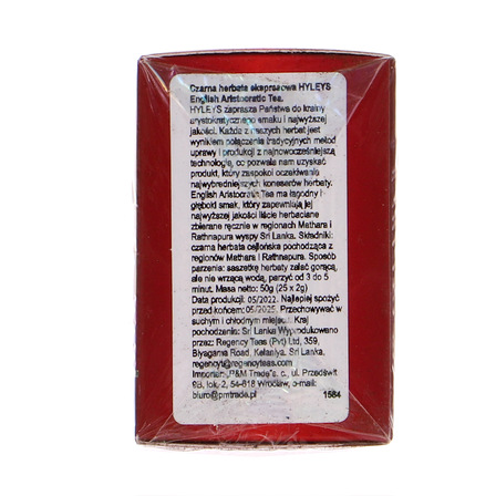 Hyleys herbata czarna ekspresowa aristocratic Tea (25gx2 ) 50g (4)