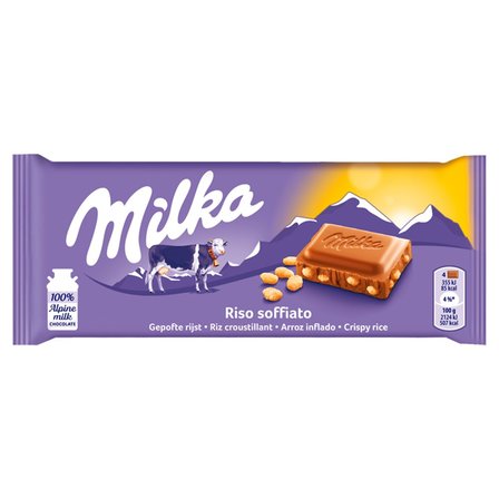 Milka Czekolada mleczna Crispy Rice 100 g (1)