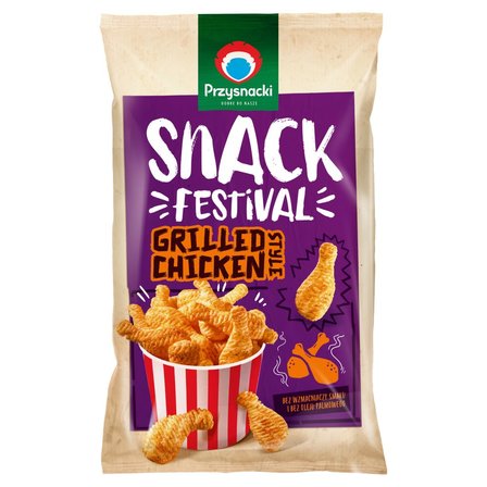 Przysnacki Snack Festival Przekąski ziemniaczane smażone o smaku grillowanego kurczaka 100 g (1)